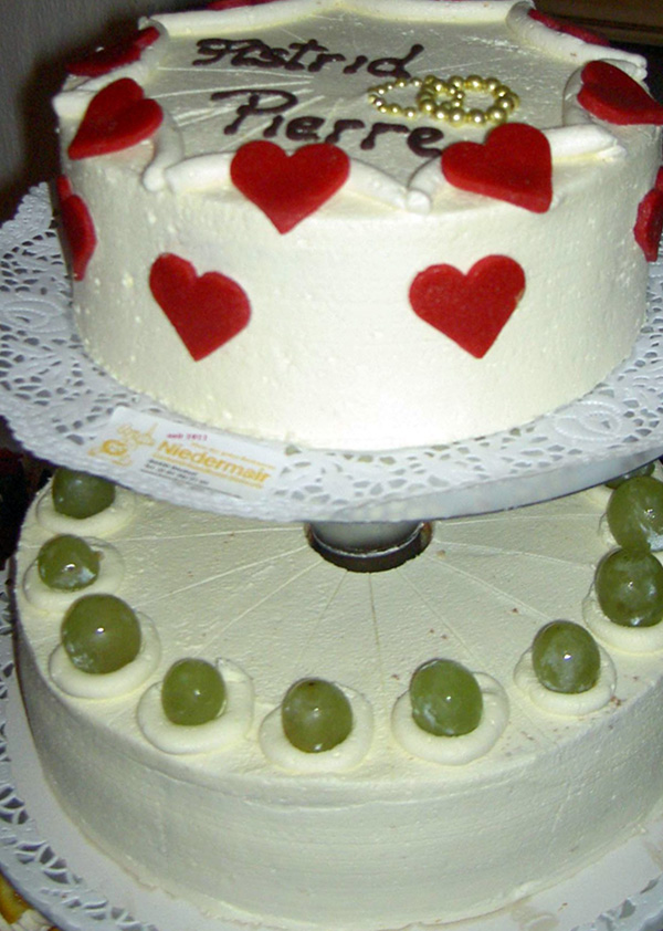 Torte zur Goldenen Hochzeit