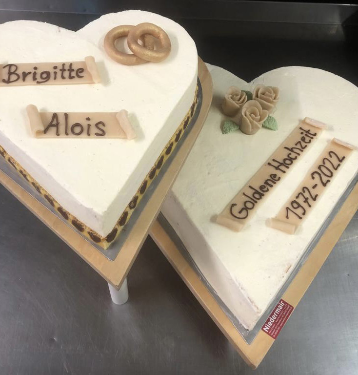 Torte zur Goldenen Hochzeit